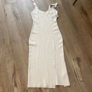 Abercrombie and Fitch white knit dress